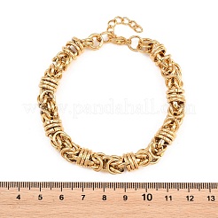 Bracelets à chaîne byzantine en acier inoxydable 304 pour femmes et hommes&nbsp;BJEW-H643-09G