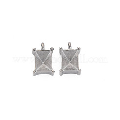 Ciondolo in acciaio inossidabile 304 anti-ossidazione con strass&nbsp;STAS-N097-211P