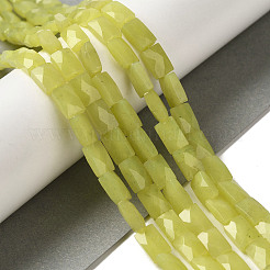 Natürliche Zitronen Jade Perlen Stränge&nbsp;G-B078-J02-01