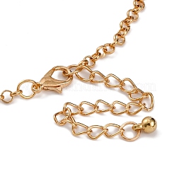 Sommer-Strand-Legierung Muschelanhänger Rolo Kette Halsketten für Frauen&nbsp;NJEW-U013-05G-01