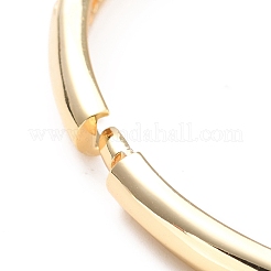 Bracelet rond plat à charnière avec zircone cubique transparente&nbsp;BJEW-A123-24G