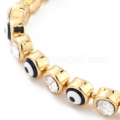 Tondo piatto con braccialetto a catena a maglie malocchio&nbsp;BJEW-C007-05G-01