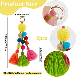I colori delle palline pom sono di colore casuale&nbsp;KEYC-WH20004-02C
