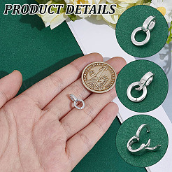 2 pz 925 ganci per tubi in argento sterling&nbsp;STER-NB0001-25