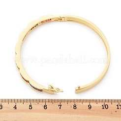 Messing-Armreifen mit Mikropavé und Zirkonia für Damen&nbsp;BJEW-K274-08G