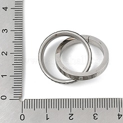 Colgantes de anillo entrelazado de acero inoxidable 304&nbsp;STAS-U040-18P-C