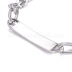 667 Edelstahl Figaro-Kette ID-Armbänder&nbsp;BJEW-G631-05P-1