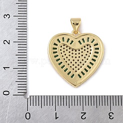 Colgante micropavé cubic zirconia de latón&nbsp;KK-H079-06G