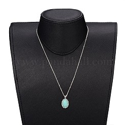 Trendy synthetischen Türkis Anhänger Halsketten und Ohrstecker Schmucksets&nbsp;SJEW-JS00848
