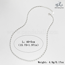 Collana semplice ed elegante con perline di riso in argento s925 per stratificazione&nbsp;DZ6681
