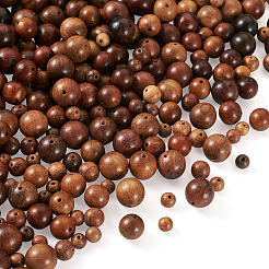 400pcs 4 styles de perles en bois naturel&nbsp;WOOD-TA0001-71