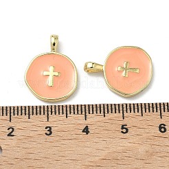 Pendentifs d'émail en laiton &nbsp;LS-KK-G417-01LG-01