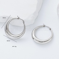 Boucles d'oreilles créoles en acier inoxydable 304&nbsp;HU3505