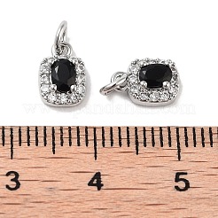 Pendentifs avec zircon cubiques à micro-pavés en laiton&nbsp;KK-B102-03P