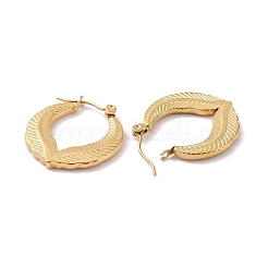 Pendientes de aro de doble hoja de acero inoxidable 304 con revestimiento iónico (IP) para mujer&nbsp;X-EJEW-G293-23G