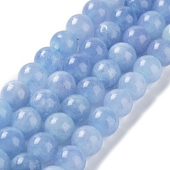 Billes de jade naturelles de teint en malaisades teintes&nbsp;G-G021-02C-07