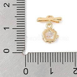 Colgante micropavé cubic zirconia de latón&nbsp;KK-R219-17G