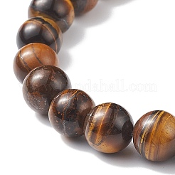 Bracelet extensible en oeil de tigre naturel&nbsp;BJEW-JB08747-03