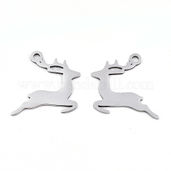 Pendentifs de Noël en acier inoxydable 201 anti-ternissement&nbsp;STAS-S081-065