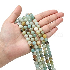 Brins de perles d'amazonite de fleurs naturelles&nbsp;LS-Z26N5017