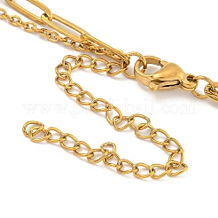 Colliers avec pendentif en forme de nœud papillon en acier inoxydable 304&nbsp;LS-NJEW-L182-001G-02