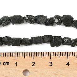 Rohe raue natürliche schwarze Turmalinperlenstränge&nbsp;G-M453-A01-01