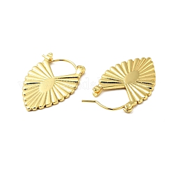Orecchini a cerchio a cuore grosso in ottone da donna&nbsp;EJEW-A079-05G
