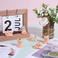 6pcs figurines d'ours en résine mignonnes&nbsp;JX316A