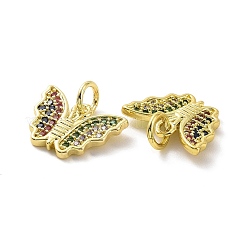 Messing Mikropflaster bunte Zirkonia Charms&nbsp;KK-E068-VF101