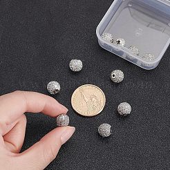 Cremagliera in ottone placcatura perline zirconi&nbsp;ZIRC-NB0001-01P
