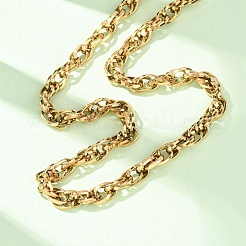 Collane con catena in acciaio inossidabile 304 da 7 mm con fermagli per uomo e donna&nbsp;NJEW-P355-01B-G