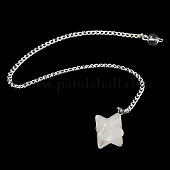 Pendel mit natürlichem Quarzkristallanhänger&nbsp;G-Q016-04A
