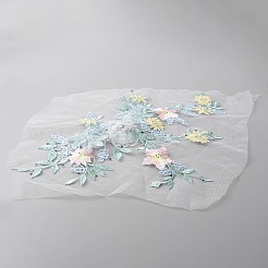 3D-Blumenstickerei aus Polyester zum Aufnähen von Blumenapplikationen&nbsp;PATC-WH0008-31