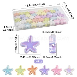 40 Stück UV-beschichtete undurchsichtige Acrylperlen&nbsp;OACR-FS0002-26