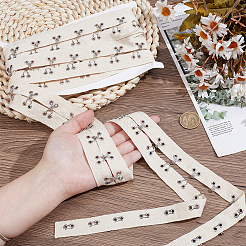 Haken- und Ösen-Baumwollband-Besatzbänder&nbsp;DIY-WH0816-159