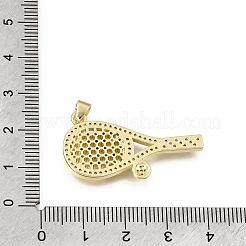 Latón micro pavimenta claro colgantes de circonio cúbico&nbsp;KK-Z163-09G