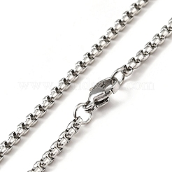 Collana con ciondolo a forma di rettangolo con costellazioni in acciaio inossidabile 201 anti-ossidazione per donna&nbsp;LS-NJEW-G015-01D