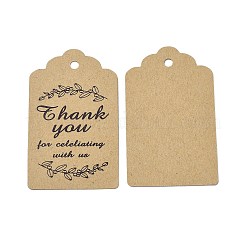 Carte di visualizzazione del cavo di carta kraft a tema rettangolo grazie&nbsp;CDIS-K004-02B