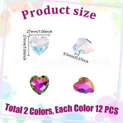 Pendenti in vetro placcato 24 pz 2 colori&nbsp;EGLA-GA0001-42