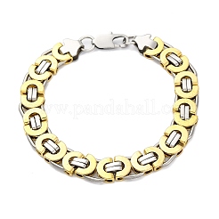 Bracelets à chaîne byzantine en acier inoxydable 304 pour femmes et hommes&nbsp;BJEW-R018-22GP-02