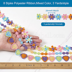 24 Yards Polyesterband in 8 Stilen&nbsp;OCOR-FW0001-02