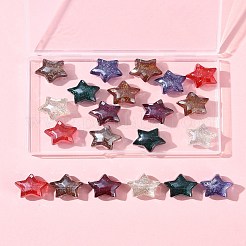 21pcs 7 Farben transparente Acrylperlen&nbsp;OACR-FS0001-95