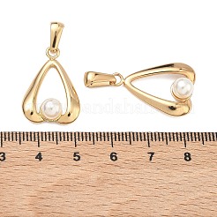 Pendentifs en acier inoxydable 304 et en plastique ABS imitation perle&nbsp;STAS-C172-26G