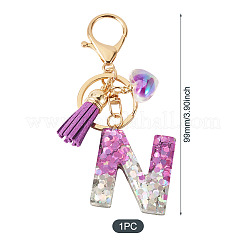 Portachiavi a forma di cuore in lega di resina&nbsp;KEYC-TADJ0002-01G-N