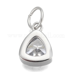 Ciondolo in acciaio inossidabile 304 con zirconia cubica&nbsp;ZIRC-P080-B09