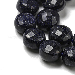 Synthetische blauen goldstone Perlen Stränge&nbsp;G-K351-A01-02