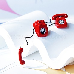 Pendientes de botón de aleación acrílica con forma de teléfono&nbsp;FS-WGD4674-01