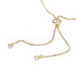 Verstellbare Messing-Armbänder mit Mikropavé und Zirkonia-Schiebeverschluss für Damen&nbsp;BJEW-JB12619