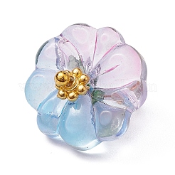 Fiore in vetro trasparente con pendenti in foglie acriliche&nbsp;PALLOY-JF02260