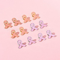 12 stücke 2 arten brust krebs awareness pink ribbon emaille pin&nbsp;JEWB-FS0001-08